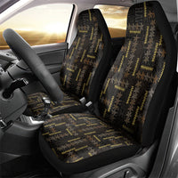 Hawaii Brown Plumeria Lei Black Car Seat Cover Frangipani Floral Heritage Art LT01 - Polynesian Pride