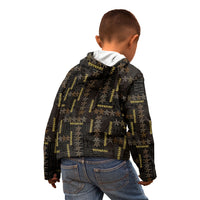 Hawaii Brown Plumeria Lei Black Kid Hoodie Frangipani Floral Heritage Art LT01 - Polynesian Pride