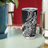New Zealand Silver Fern Rugby Tumbler Cup Aotearoa Kiwi Maori Black Version LT01 - Polynesian Pride