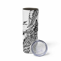 New Zealand Silver Fern Rugby Skinny Tumbler Aotearoa Kiwi Maori White Version LT01 - Polynesian Pride