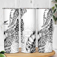 New Zealand Silver Fern Rugby Skinny Tumbler Aotearoa Kiwi Maori White Version LT01 - Polynesian Pride