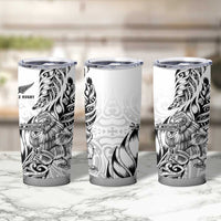 New Zealand Silver Fern Rugby Tumbler Cup Aotearoa Kiwi Maori White Version LT01 - Polynesian Pride