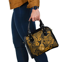 Hawaii Ukulele Shoulder Handbag Polynesian Pattern Gold Version LT01 - Polynesian Pride