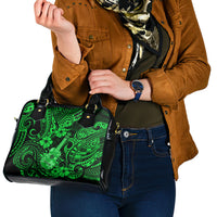 Hawaii Ukulele Shoulder Handbag Polynesian Pattern Green Version LT01 - Polynesian Pride
