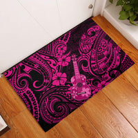 Hawaii Ukulele Rubber Doormat Polynesian Pattern Pink Version LT01 Pink - Polynesian Pride