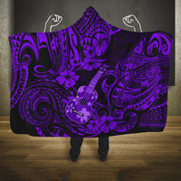 Hawaii Ukulele Hooded Blanket Polynesian Pattern Purple Version LT01 One Size Purple - Polynesian Pride