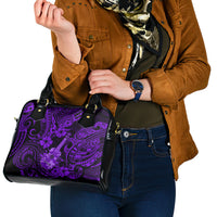 Hawaii Ukulele Shoulder Handbag Polynesian Pattern Purple Version LT01 - Polynesian Pride