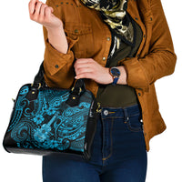 Hawaii Ukulele Shoulder Handbag Polynesian Pattern Sky Blue Version LT01 - Polynesian Pride