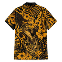 Hawaii Fish Hook Hawaiian Shirt Polynesian Pattern Gold Version LT01 - Polynesian Pride