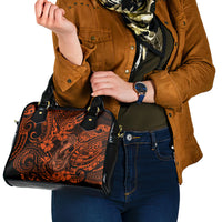 Hawaii Fish Hook Shoulder Handbag Polynesian Pattern Orange Version LT01