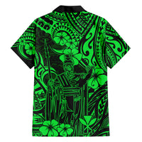Hawaii King Kamehameha Family Matching Puletasi Dress and Hawaiian Shirt Polynesian Pattern Green Version LT01 - Polynesian Pride