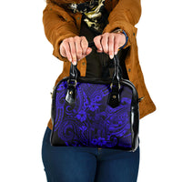 Hawaii King Kamehameha Shoulder Handbag Polynesian Pattern Navy Blue Version LT01 One Size Blue - Polynesian Pride