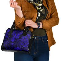 Hawaii King Kamehameha Shoulder Handbag Polynesian Pattern Navy Blue Version LT01 - Polynesian Pride