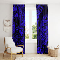 Hawaii King Kamehameha Window Curtain Polynesian Pattern Navy Blue Version LT01 - Polynesian Pride