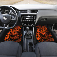 Hawaii King Kamehameha Car Mats Polynesian Pattern Orange Version LT01 - Polynesian Pride