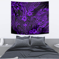 Hawaii King Kamehameha Tapestry Polynesian Pattern Purple Version LT01 - Polynesian Pride