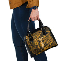 Hawaii Hula Girl Shoulder Handbag Polynesian Pattern Gold Version LT01 - Polynesian Pride