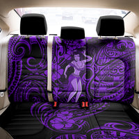 Hawaii Hula Girl Back Car Seat Cover Hibiscus Hawaii Tribal Tattoo Purple Version LT01 - Polynesian Pride