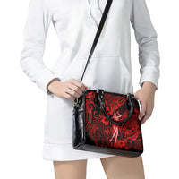Hawaii Hula Girl Shoulder Handbag Hibiscus Hawaii Tribal Tattoo Red Version LT01 - Polynesian Pride