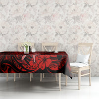 Hawaii Hula Girl Tablecloth Hibiscus Hawaii Tribal Tattoo Red Version LT01 - Polynesian Pride