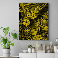 Hawaii Pineapple Canvas Wall Art Polynesian Pattern Yellow Version LT01 Yellow - Polynesian Pride