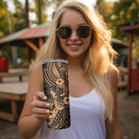 Hawaii Pineapple Skinny Tumbler Polynesian Pattern Yellow Version