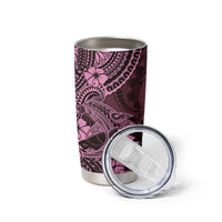 Hawaii Shark Tumbler Cup Polynesian Pattern Pink Version