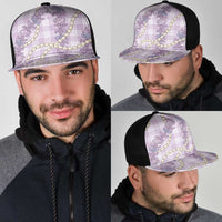 Pua Kalaunu Lei Mesh Trucker Cap Palaka Pattern