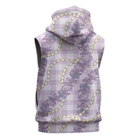 Pua Kalaunu Lei Sleeveless Zip Hoodie Palaka Pattern