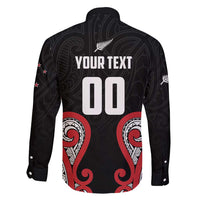 Custom Rugby New Zealand Family Matching Short Sleeve Bodycon Dress and Hawaiian Shirt Baby Black Go Champions