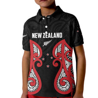 Custom Rugby New Zealand Kid Polo Shirt Baby Black Go Champions LT01 Kid Black - Polynesian Pride