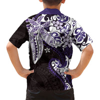 Monstera Plumeria Flowers Purple Family Matching Summer Maxi Dress and Hawaiian Shirt Polynesian Pattern LT01 - Polynesian Pride