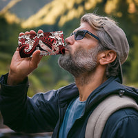 Monstera Plumeria Flowers Red 4 in 1 Can Cooler Tumbler Polynesian Pattern