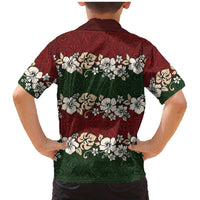 Hawaiian Hibiscus Christmas Color Family Matching Mermaid Dress and Hawaiian Shirt Unique
