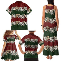 Hawaiian Hibiscus Christmas Color Family Matching Tank Maxi Dress and Hawaiian Shirt Unique