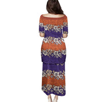 Hawaiian Hibiscus Family Matching Puletasi and Hawaiian Shirt Orange and Purple Unique LT01 - Polynesian Pride