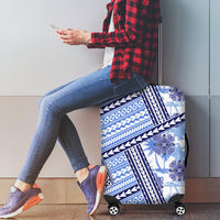 Hawaii Quilt Luggage Cover Kakau Polynesian Pattern Blue Version LT01 - Polynesian Pride