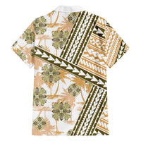 Hawaii Quilt Family Matching Puletasi Dress and Hawaiian Shirt Kakau Polynesian Pattern Gold Version LT01 - Polynesian Pride