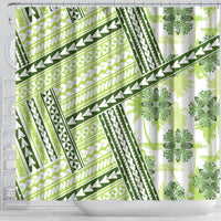 Hawaii Quilt Shower Curtain Kakau Polynesian Pattern Olive Green Version LT01 - Polynesian Pride