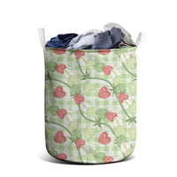 Anthurium Pikake Ti Leaf Palaka Laundry Basket Green Version