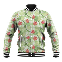 Anthurium Pikake Ti Leaf Palaka Baseball Jacket Green Version