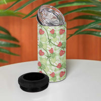 Anthurium Pikake Ti Leaf Palaka 4 in 1 Can Cooler Tumbler Green Version