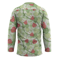 Anthurium Pikake Ti Leaf Palaka Hockey Jersey Green Version
