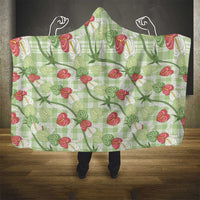 Anthurium Pikake Ti Leaf Palaka Hooded Blanket Green Version