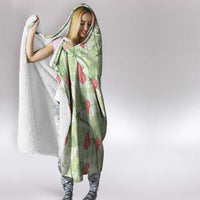 Anthurium Pikake Ti Leaf Palaka Hooded Blanket Green Version