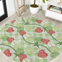 Anthurium Pikake Ti Leaf Palaka Round Carpet Green Version