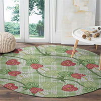 Anthurium Pikake Ti Leaf Palaka Round Carpet Green Version