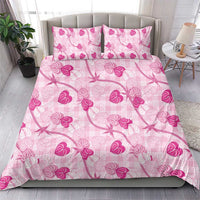 Anthurium Pikake Ti Leaf Palaka Bedding Set Pink Version