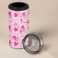 Anthurium Pikake Ti Leaf Palaka 4 in 1 Can Cooler Tumbler Pink Version