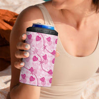 Anthurium Pikake Ti Leaf Palaka 4 in 1 Can Cooler Tumbler Pink Version